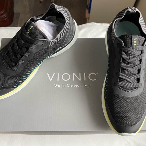 Vionic Women's Vortex Embolden Knit Sneaker Black / Pale Lime Size 5M NIB - Picture 10 of 11
